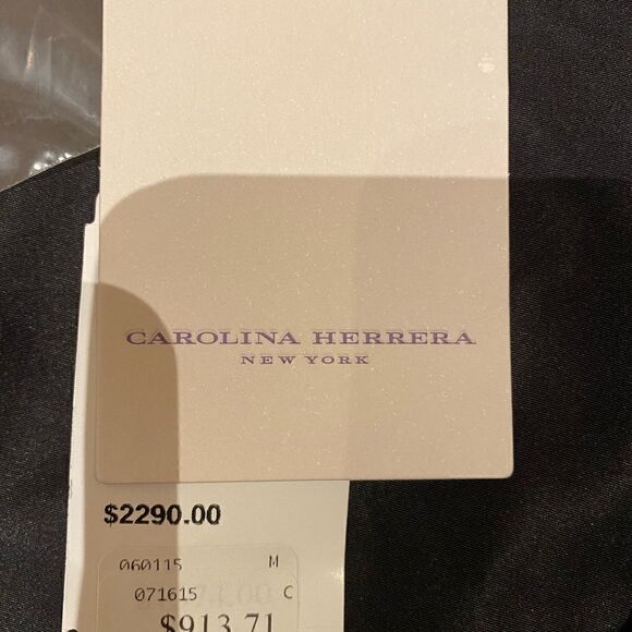 NWT -CAROLINA HERRERA Black embellished Techno fabric evening jacket- size L - Picture 6 of 12